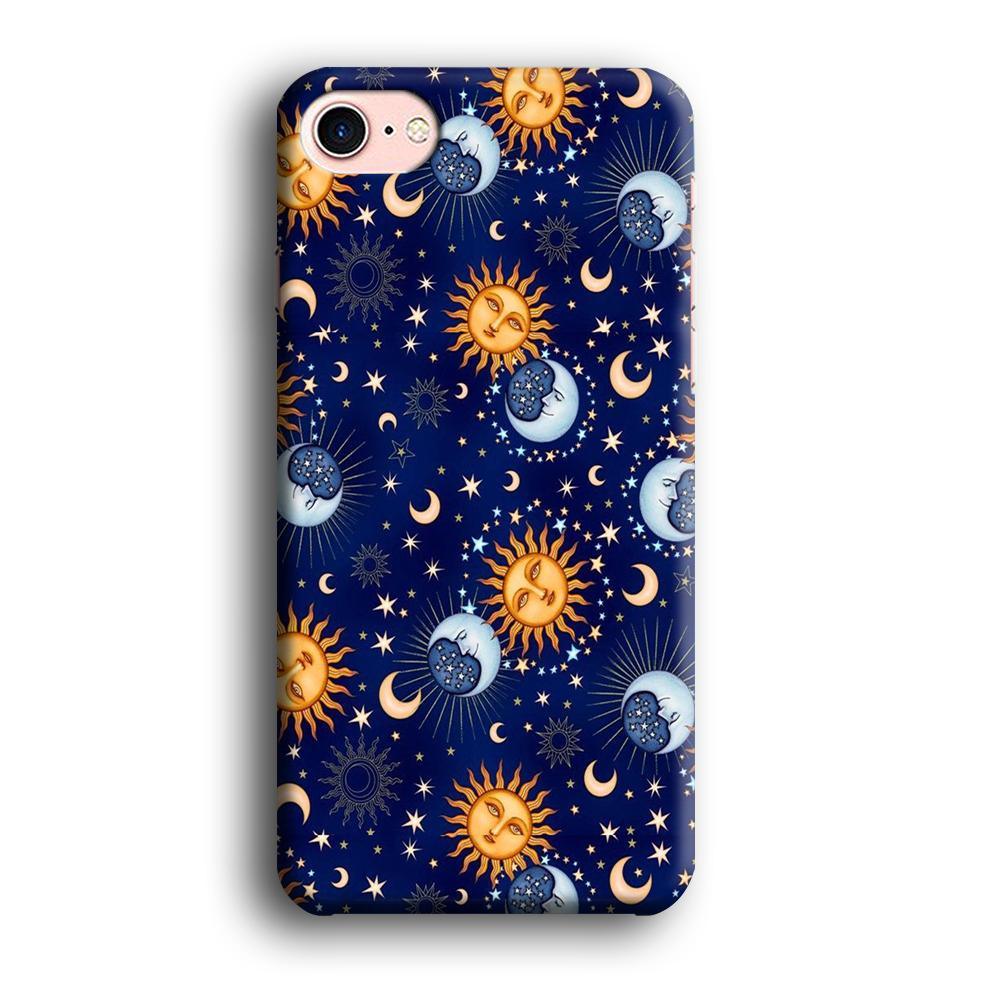 Universe Sun and Moon Face iPhone 8 Case-Oxvistore