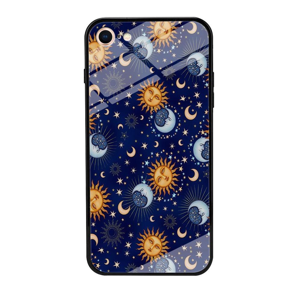 Universe Sun and Moon Face iPhone 8 Case-Oxvistore