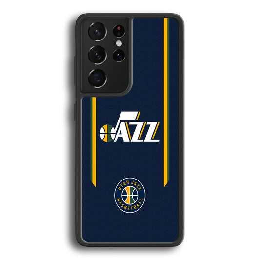 Utah Jazz Color to Inspire Samsung Galaxy S23 Ultra Case-Rubber Black (2D Case)-Oxvistore
