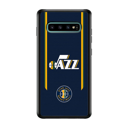Utah Jazz Color to Inspire Samsung Galaxy S10 Case-Rubber Black (2D Case)-Oxvistore
