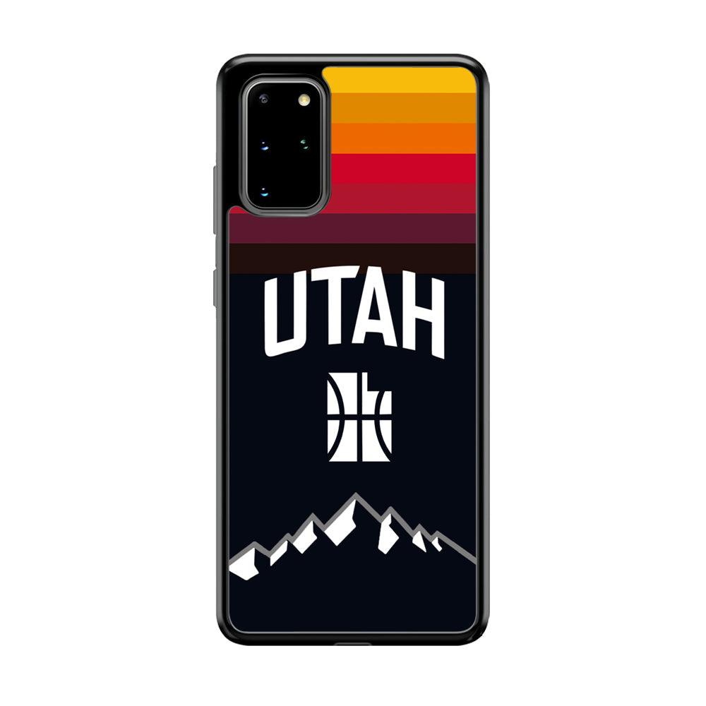Utah Jazz Light Gradation Samsung Galaxy S20 Plus Case-Rubber Black (2D Case)-Oxvistore
