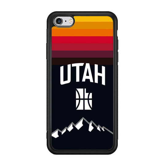 Utah Jazz Light Gradation iPhone 6 Plus | 6s Plus Case-Rubber Black (2D Case)-Oxvistore