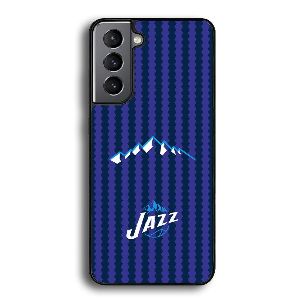 Utah Jazz Mount Logo Silhouette Samsung Galaxy S21 Case-Rubber Black (2D Case)-Oxvistore