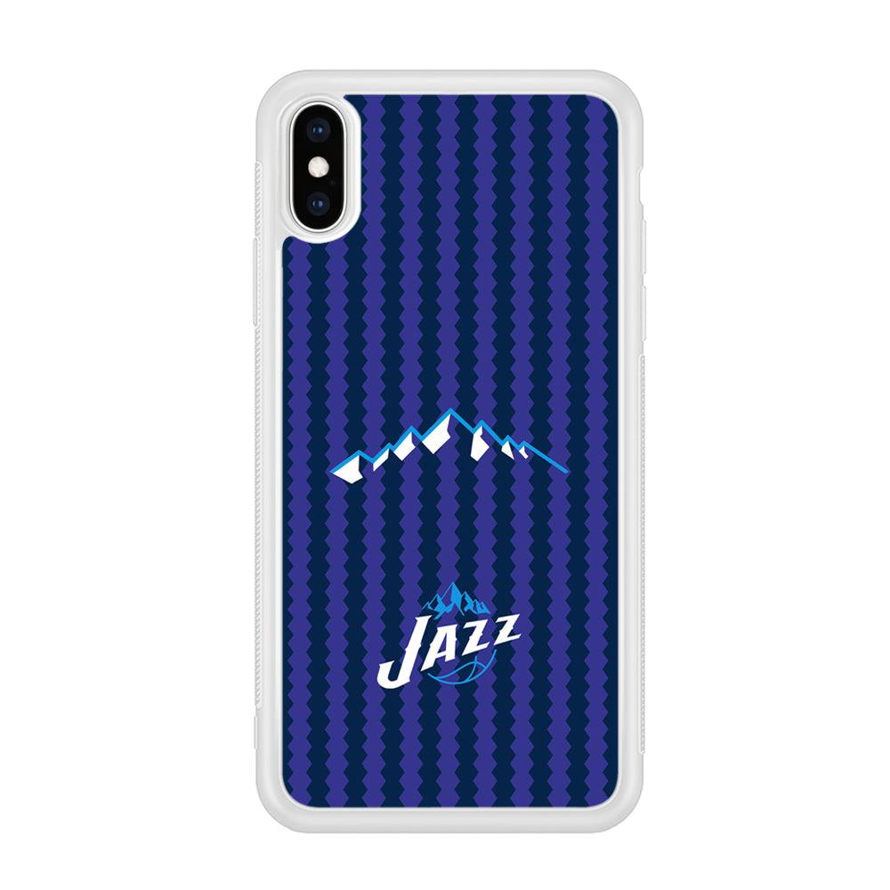 Utah Jazz Mount Logo Silhouette iPhone X Case-Oxvistore