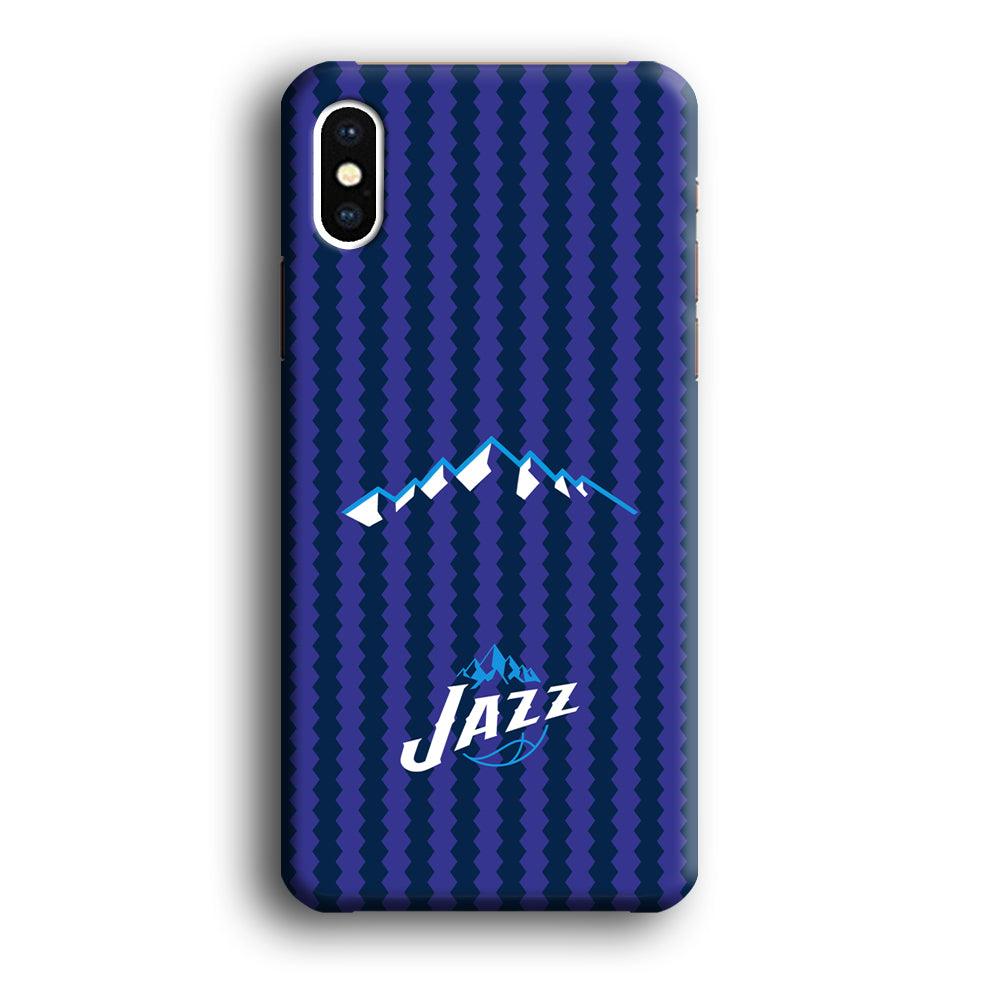 Utah Jazz Mount Logo Silhouette iPhone X Case-Oxvistore