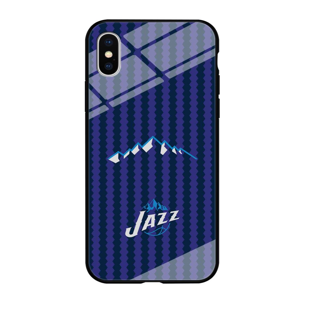 Utah Jazz Mount Logo Silhouette iPhone X Case-Oxvistore