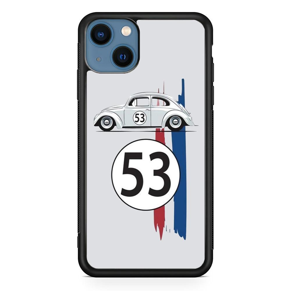 VW 53 Herbie iPhone 15 Plus Case-Rubber Black (2D Case)-Oxvistore