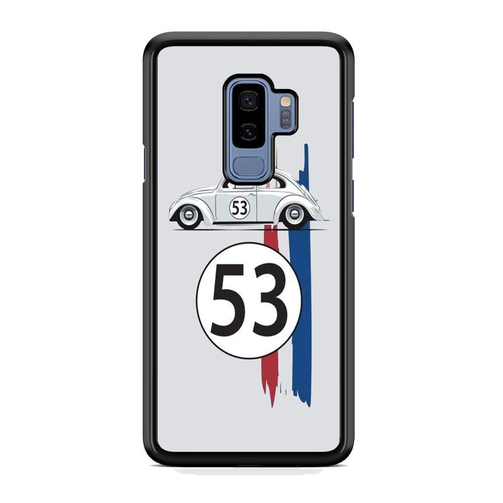 VW 53 Herbie Samsung Galaxy S9 Plus Case-Rubber Black (2D Case)-Oxvistore
