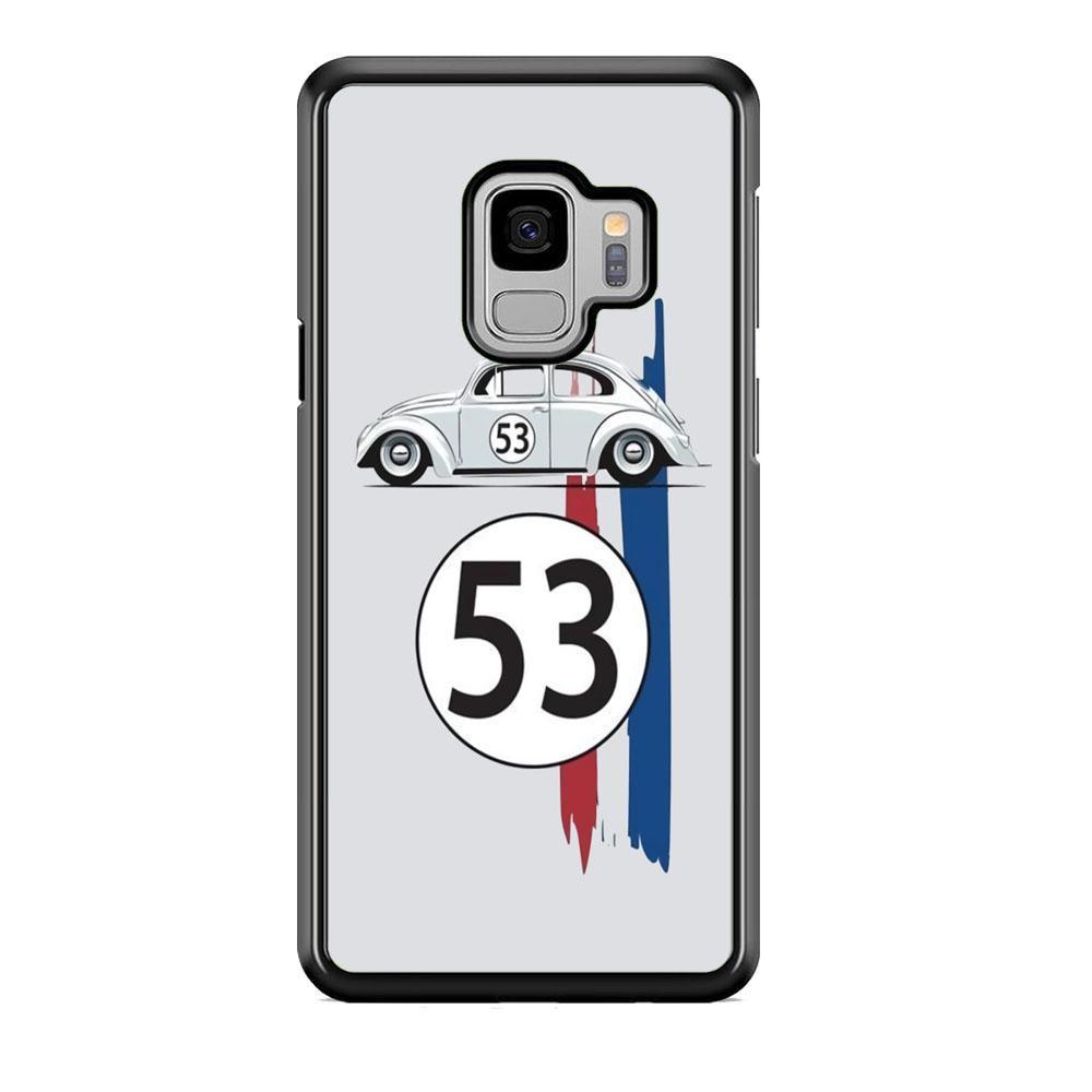 VW 53 Herbie Samsung Galaxy S9 Case-Rubber Black (2D Case)-Oxvistore