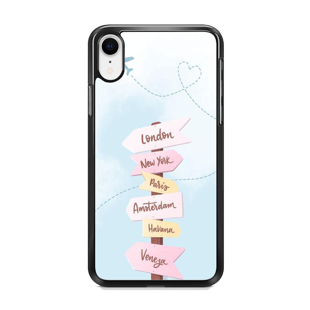 Vacation On The Way iPhone XR Case-Rubber Black (2D Case)-Oxvistore