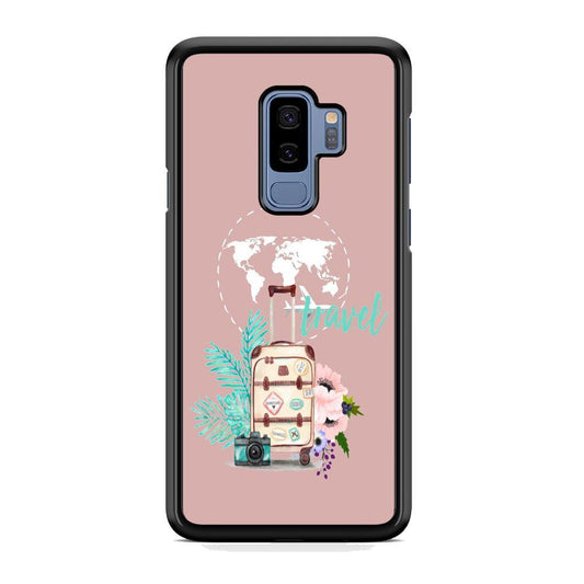 Vacation Suitcase Samsung Galaxy S9 Plus Case-Rubber Black (2D Case)-Oxvistore