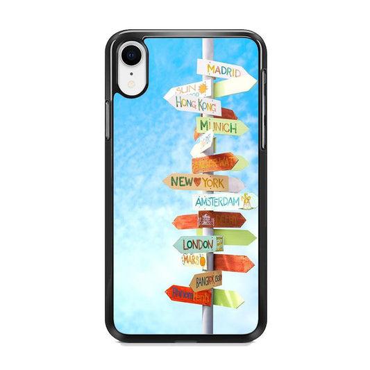 Vacation To The Next Destination iPhone XR Case-Rubber Black (2D Case)-Oxvistore