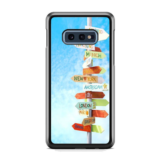 Vacation To The Next Destination Samsung Galaxy S10E Case-Rubber Black (2D Case)-Oxvistore