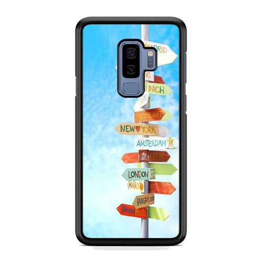 Vacation To The Next Destination Samsung Galaxy S9 Plus Case-Rubber Black (2D Case)-Oxvistore
