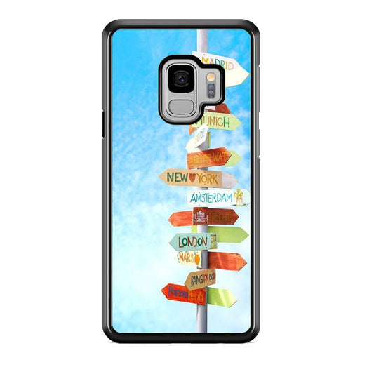 Vacation To The Next Destination Samsung Galaxy S9 Case-Rubber Black (2D Case)-Oxvistore
