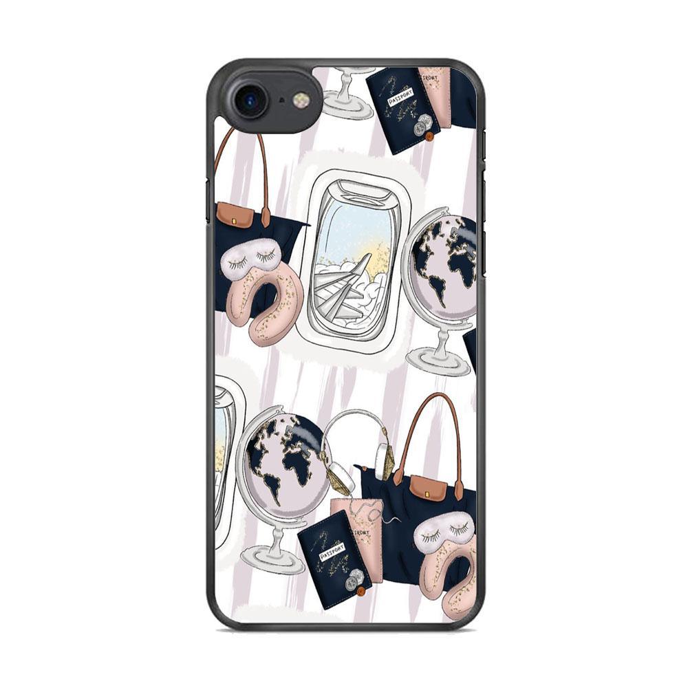 Vacation Tools iPhone 7 Case-Rubber Black (2D Case)-Oxvistore