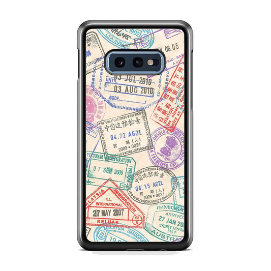 Vacation Visiting List Samsung Galaxy S10E Case-Rubber Black (2D Case)-Oxvistore