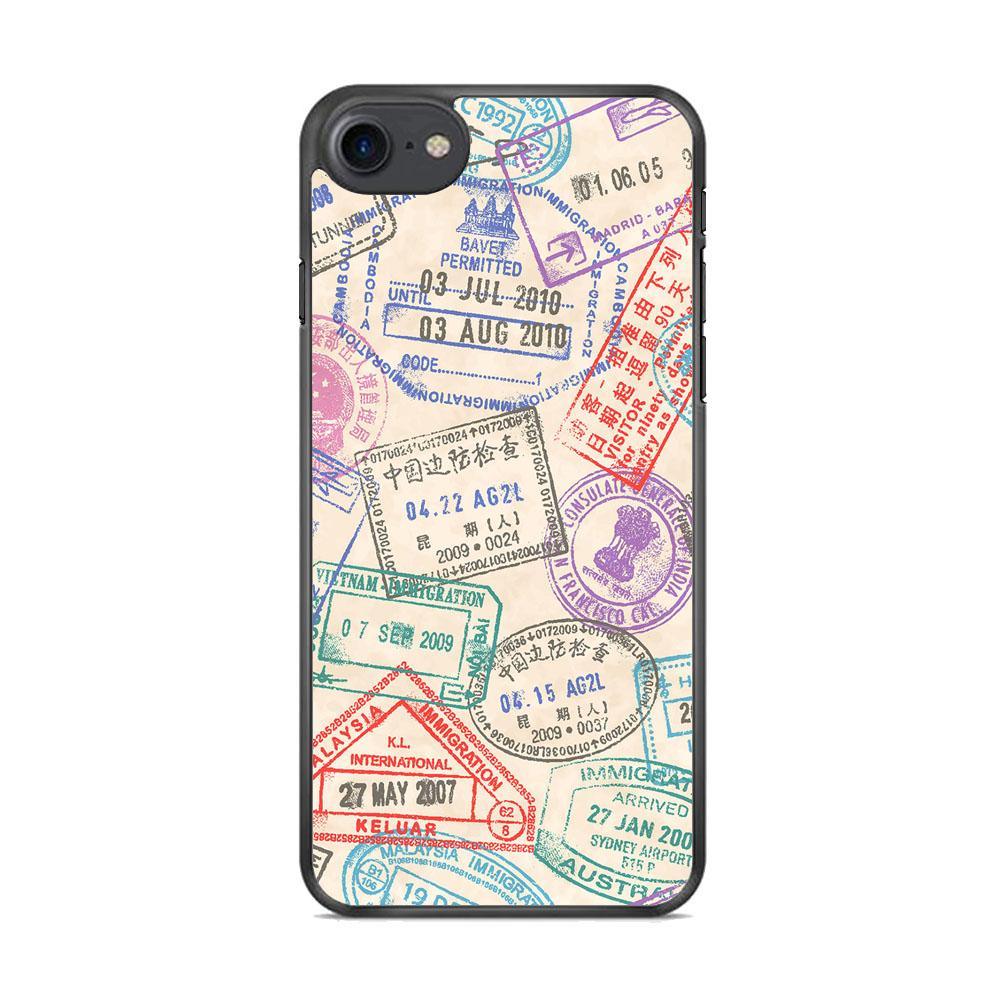 Vacation Visiting List iPhone 7 Case-Rubber Black (2D Case)-Oxvistore