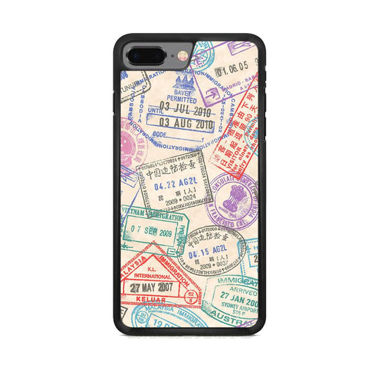 Vacation Visiting List iPhone 8 Plus Case-Rubber Black (2D Case)-Oxvistore