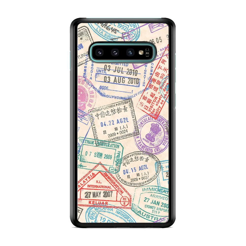 Vacation Visiting List Samsung Galaxy S10 Case-Rubber Black (2D Case)-Oxvistore