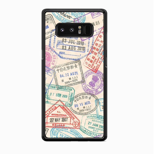 Vacation Visiting List Samsung Galaxy Note 8 Case-Rubber Black (2D Case)-Oxvistore