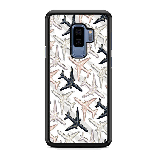 Vacation and Plane Traffic Samsung Galaxy S9 Plus Case-Rubber Black (2D Case)-Oxvistore