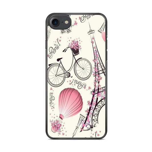 Vacation in Paris iPhone 7 Case-Rubber Black (2D Case)-Oxvistore