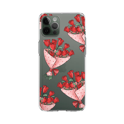 Valentines A Handful of Flowers Clear Soft Case