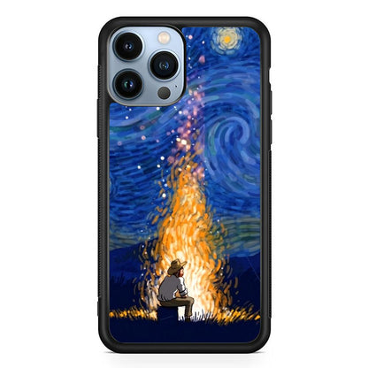 Van Gogh Ideas from Fire Flame iPhone 15 Pro Max Case-Oxvistore