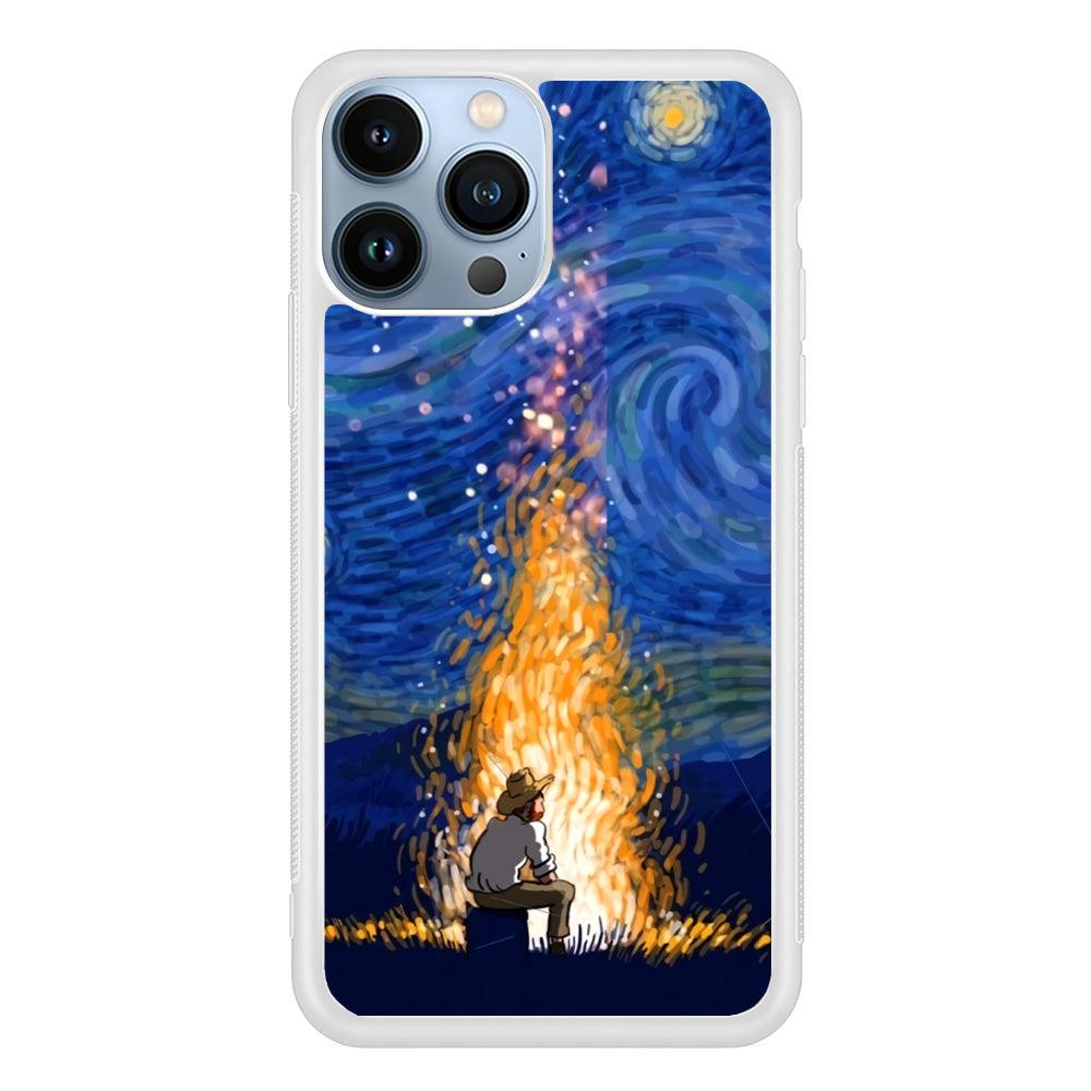 Van Gogh Ideas from Fire Flame iPhone 14 Pro Case-Oxvistore