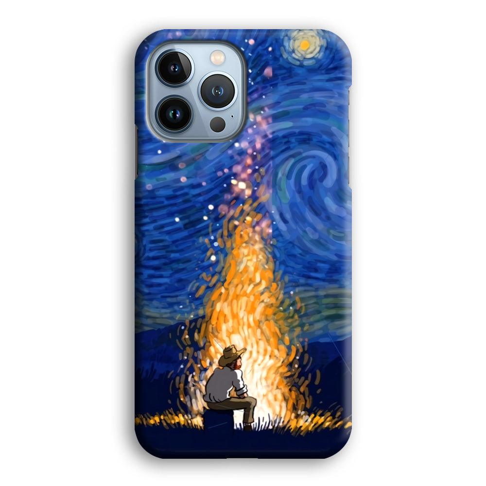 Van Gogh Ideas from Fire Flame iPhone 15 Pro Case-Oxvistore