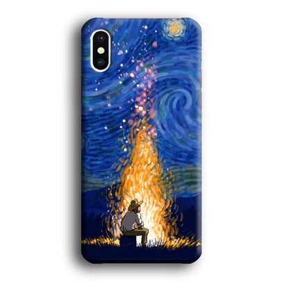 Van Gogh Ideas from Fire Flame iPhone X Case-Oxvistore