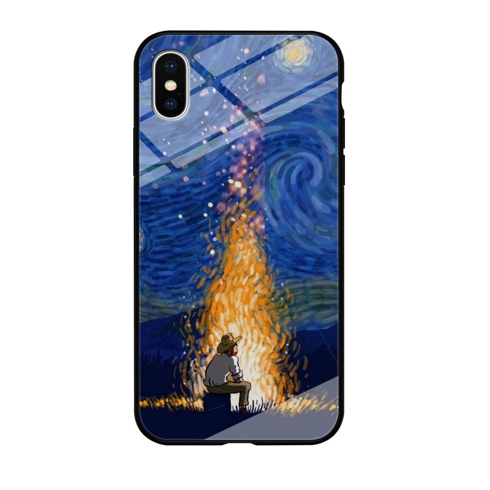 Van Gogh Ideas from Fire Flame iPhone X Case-Oxvistore