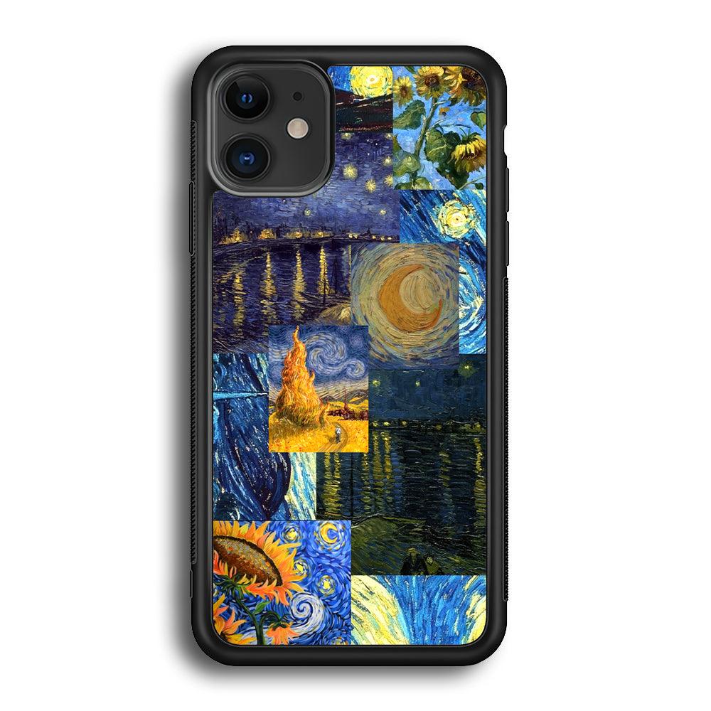 Van Gogh Millions of Stories iPhone 11 Case-Rubber Black (2D Case)-Oxvistore