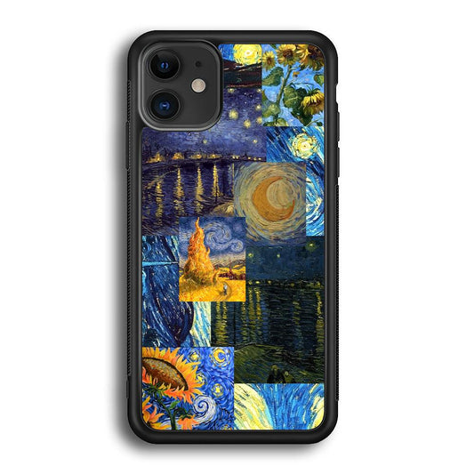 Van Gogh Millions of Stories iPhone 11 Case-Rubber Black (2D Case)-Oxvistore