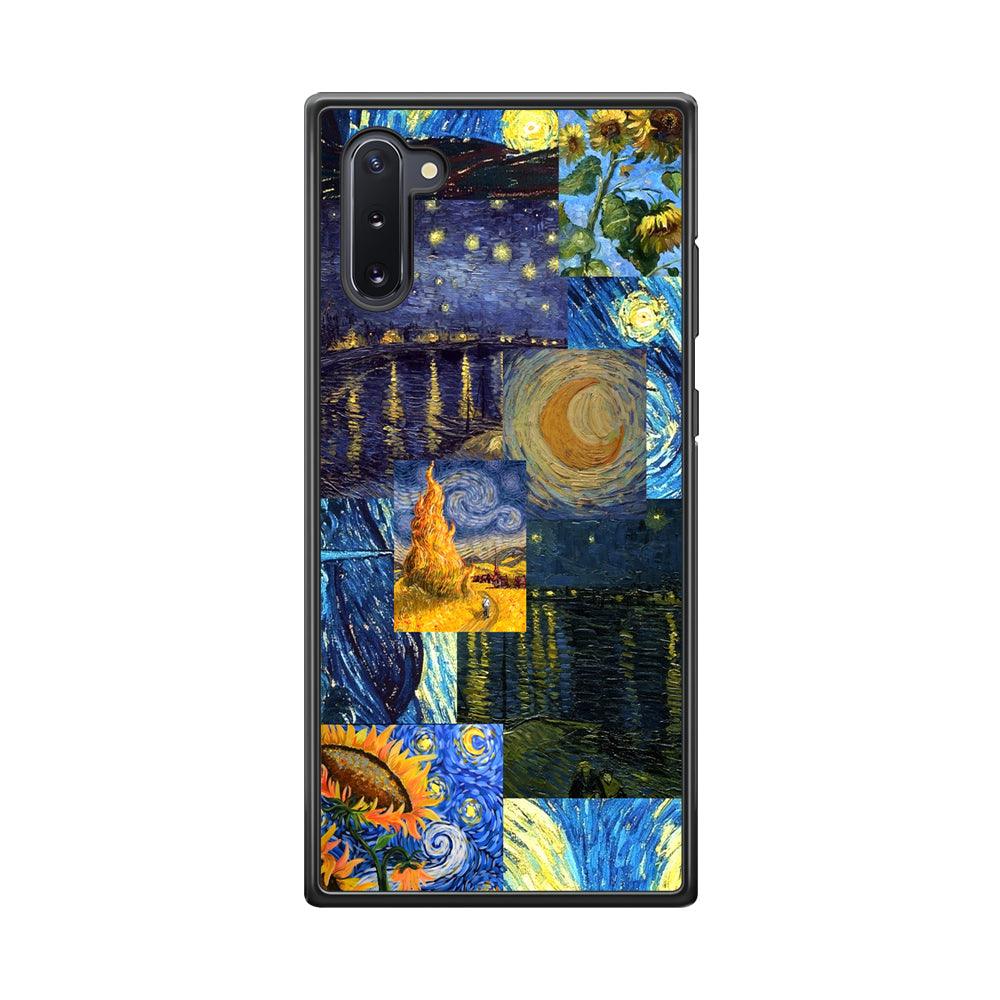 Van Gogh Millions of Stories Samsung Galaxy Note 10 Case-Rubber Black (2D Case)-Oxvistore