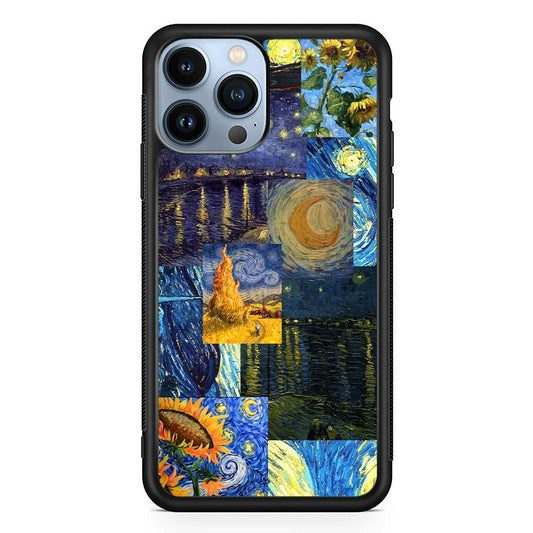 Van Gogh Millions of Stories iPhone 13 Pro Max Case-Rubber Black (2D Case)-Oxvistore