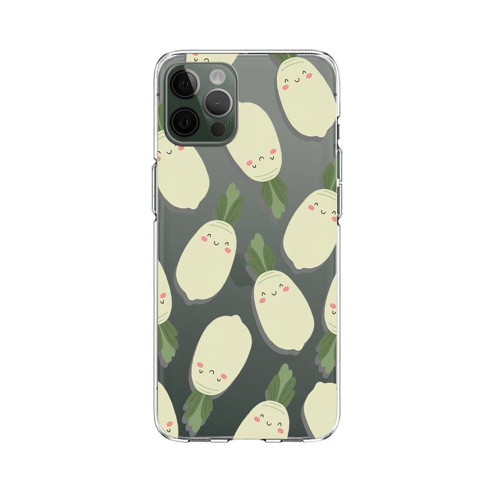 Vegetable Cute White Radish Clear Soft Case-Oxvistore