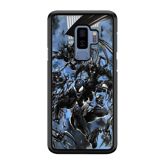 Venom Moving Together Samsung Galaxy S9 Plus Case-Rubber Black (2D Case)-Oxvistore