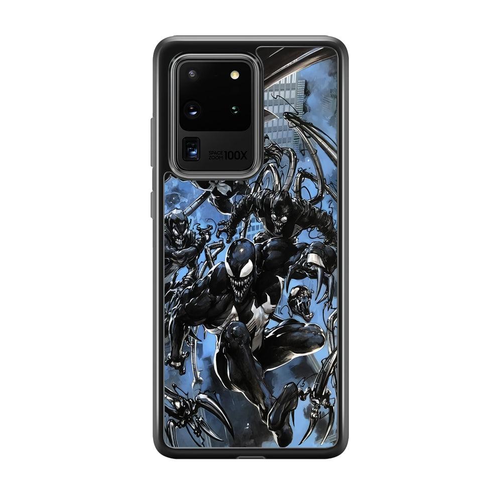 Venom Moving Together Samsung Galaxy S20 Ultra Case-Rubber Black (2D Case)-Oxvistore