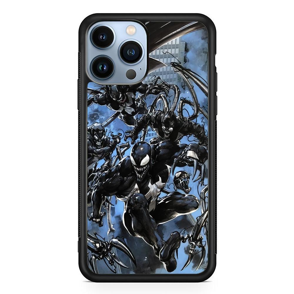 Venom Moving Together iPhone 13 Pro Max Case-Rubber Black (2D Case)-Oxvistore