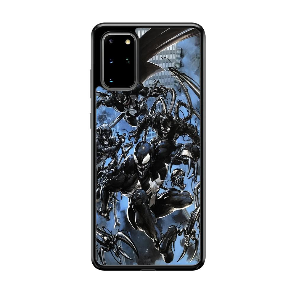 Venom Moving Together Samsung Galaxy S20 Plus Case-Rubber Black (2D Case)-Oxvistore