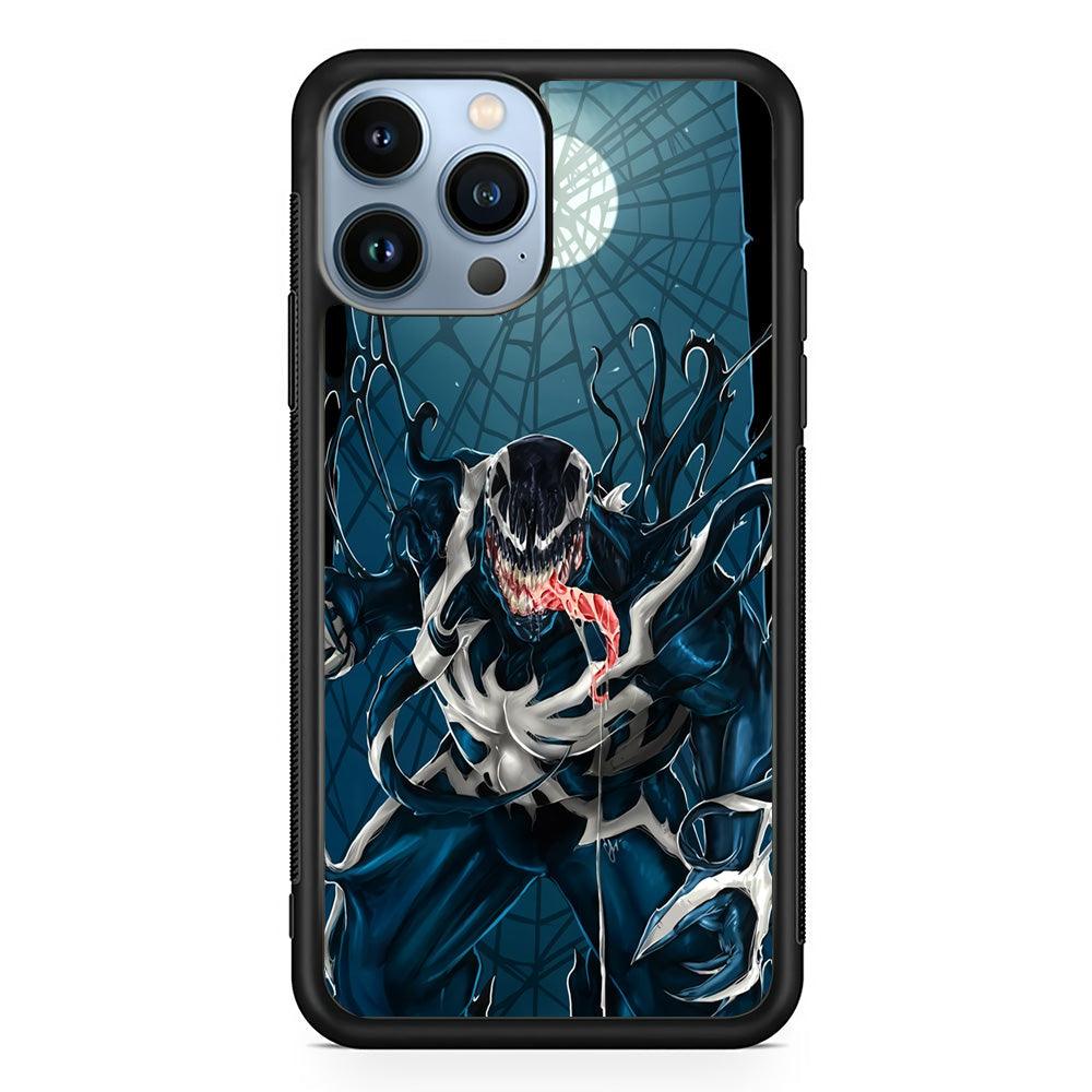 Venom Power from The Moon iPhone 13 Pro Max Case-Rubber Black (2D Case)-Oxvistore