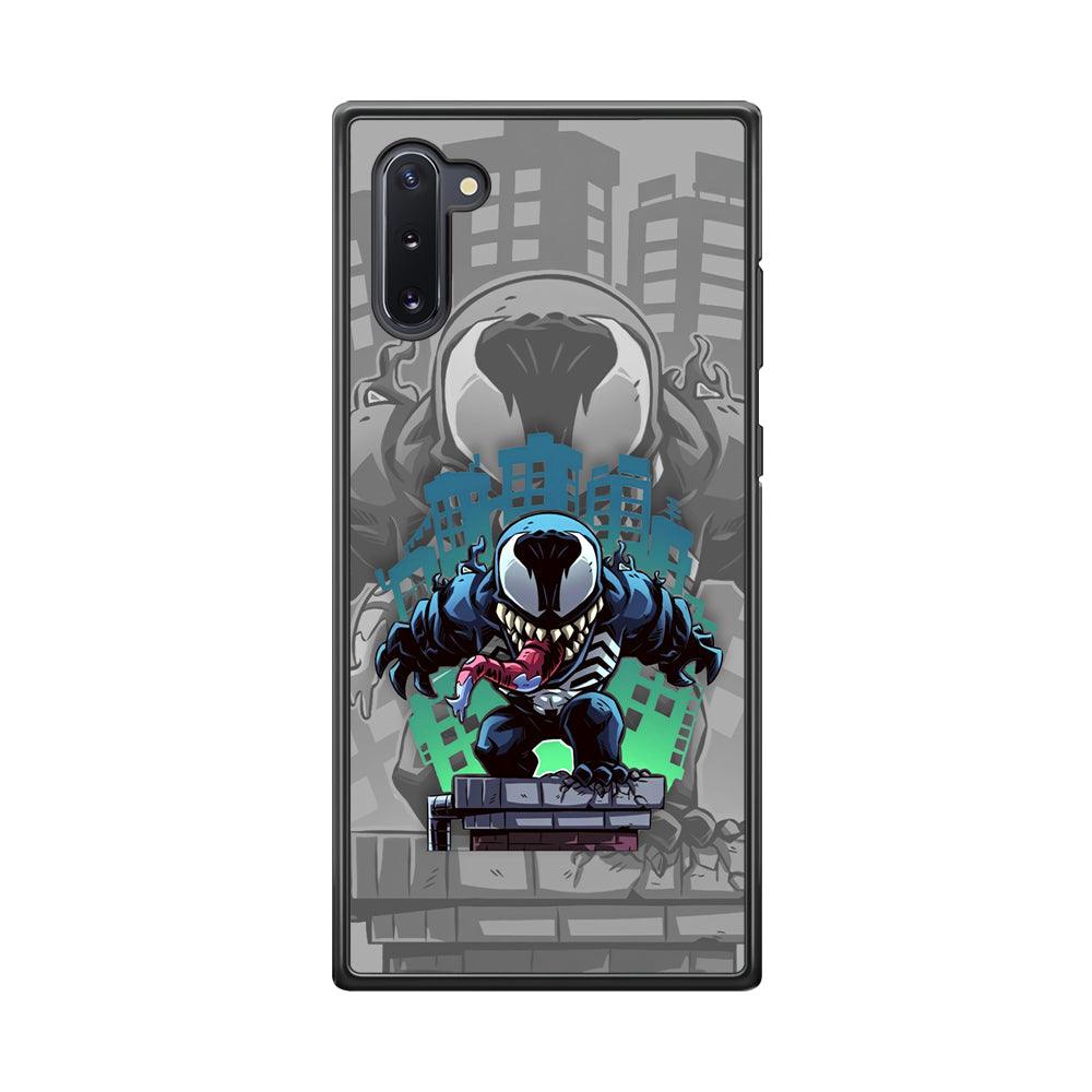 Venom Statue for The Town Samsung Galaxy Note 10 Case-Rubber Black (2D Case)-Oxvistore