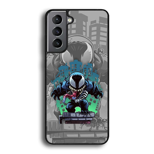 Venom Statue for The Town Samsung Galaxy S24 Plus Case-Rubber Black (2D Case)-Oxvistore