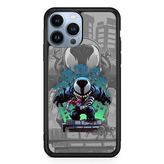 Venom Statue for The Town iPhone 13 Pro Max Case-Rubber Black (2D Case)-Oxvistore