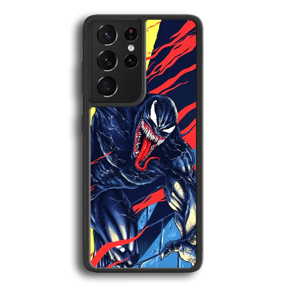 Venom The Extraordinary Samsung Galaxy S24 Ultra Case-Rubber Black (2D Case)-Oxvistore
