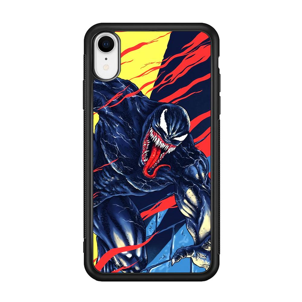 Venom The Extraordinary iPhone XR Case-Rubber Black (2D Case)-Oxvistore