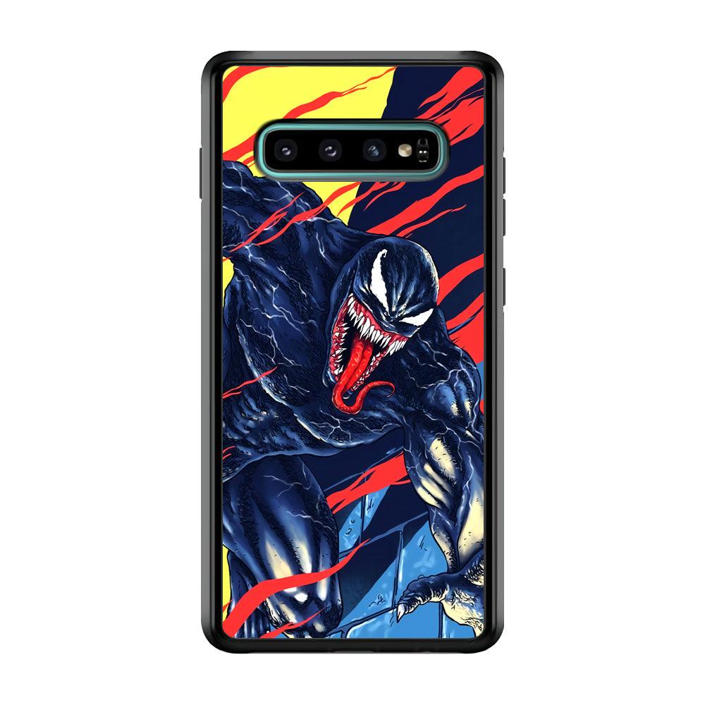 Venom The Extraordinary Samsung Galaxy S10 Case-Rubber Black (2D Case)-Oxvistore