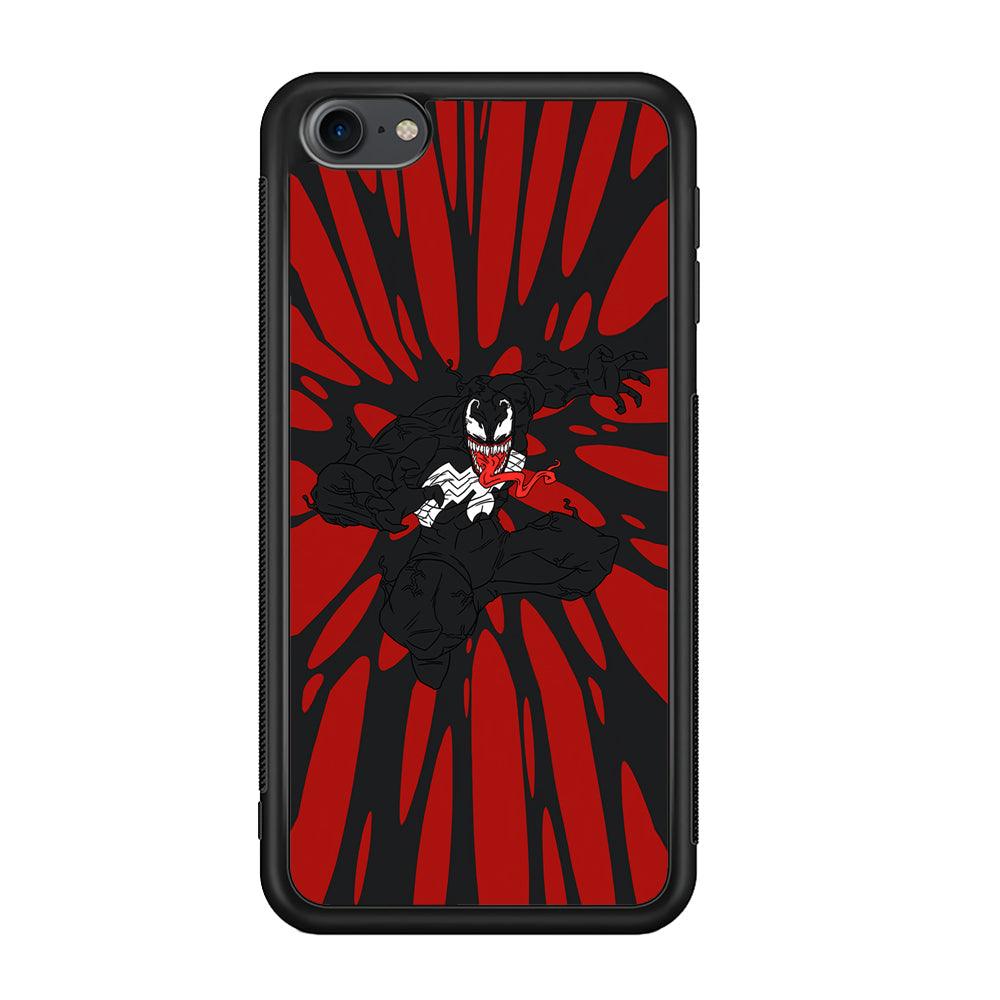 Venom The Nightmare Jump iPod Touch 6 Case-Rubber Black (2D Case)-Oxvistore